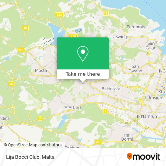 Lija Bocci Club map