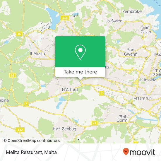 Melita Resturant map