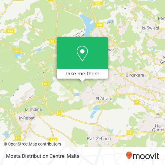 Mosta Distribution Centre map