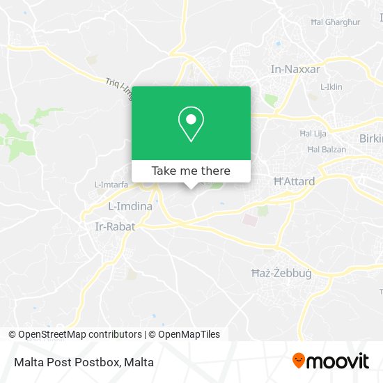 Malta Post Postbox map