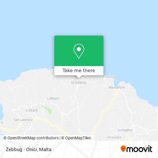 Żebbuġ - Oniċi map