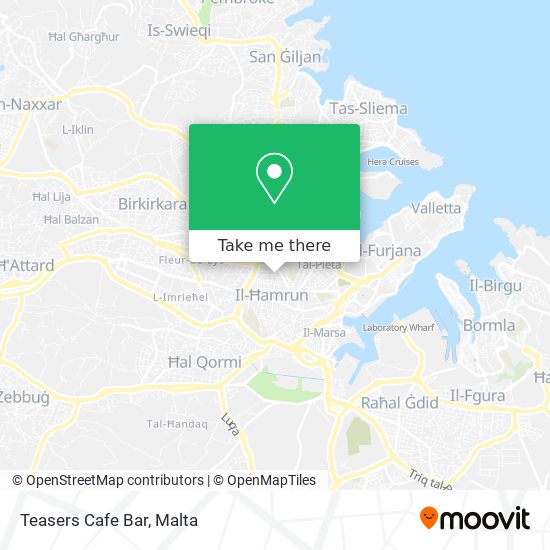 Teasers Cafe Bar map