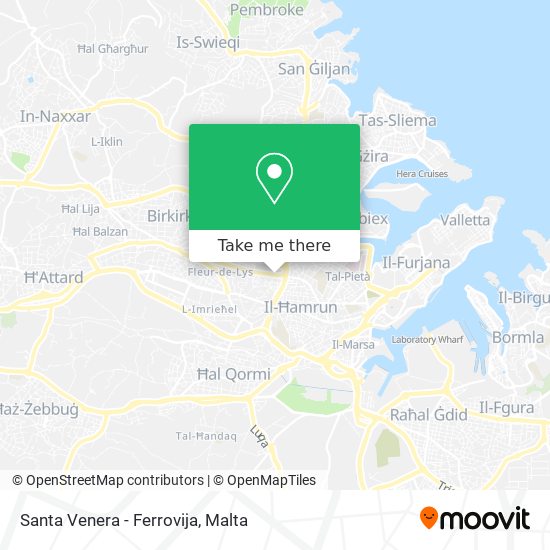 Santa Venera - Ferrovija map