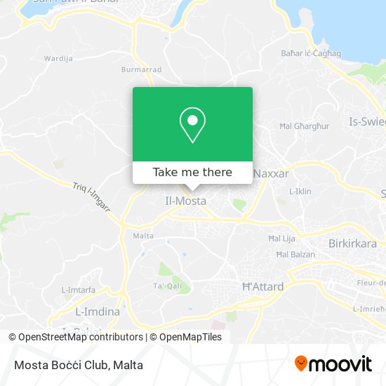 Mosta Boċċi Club map
