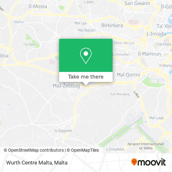 Wurth Centre Malta map