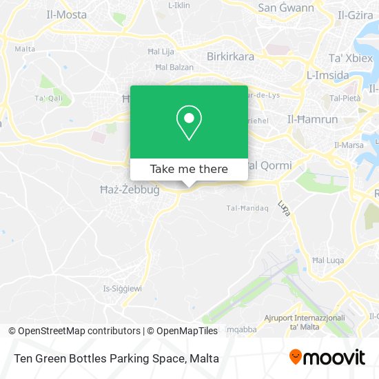 Ten Green Bottles Parking Space map