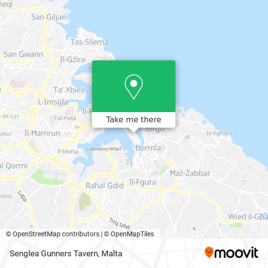 Senglea Gunners Tavern map