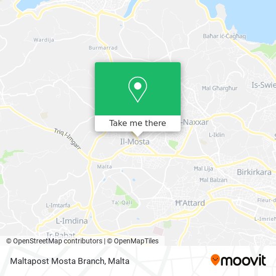 Maltapost Mosta Branch map