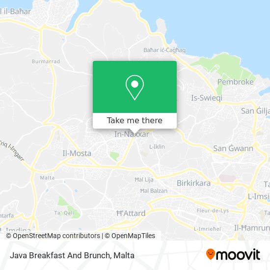 Java Breakfast And Brunch map
