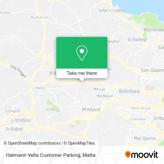 Halmann Vella Customer Parking map