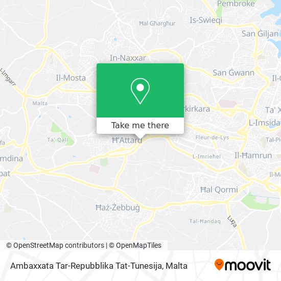 Ambaxxata Tar-Repubblika Tat-Tunesija map