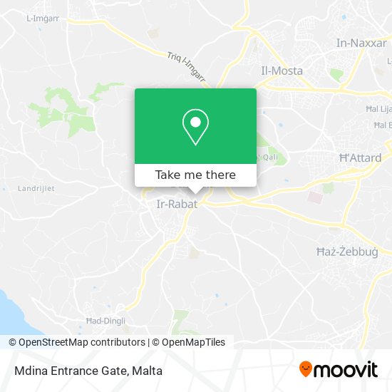 Mdina Entrance Gate map