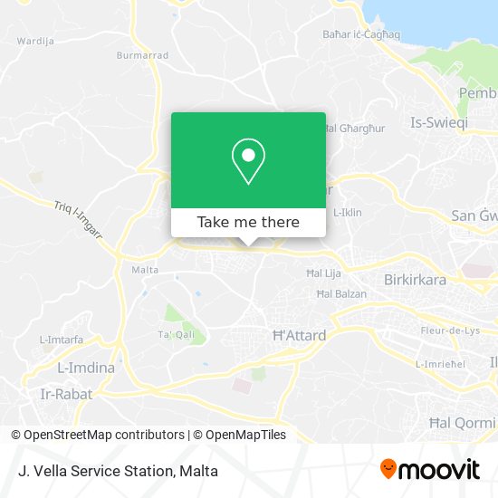J. Vella Service Station map