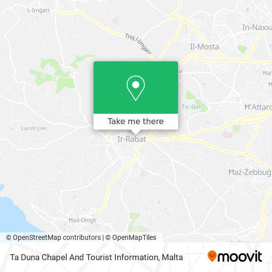 Ta Duna Chapel And Tourist Information map