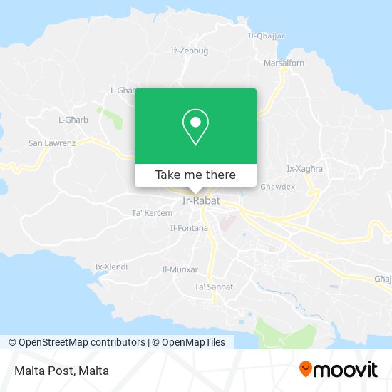 Malta Post map
