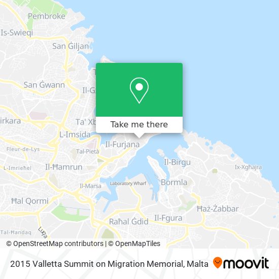 2015 Valletta Summit on Migration Memorial map