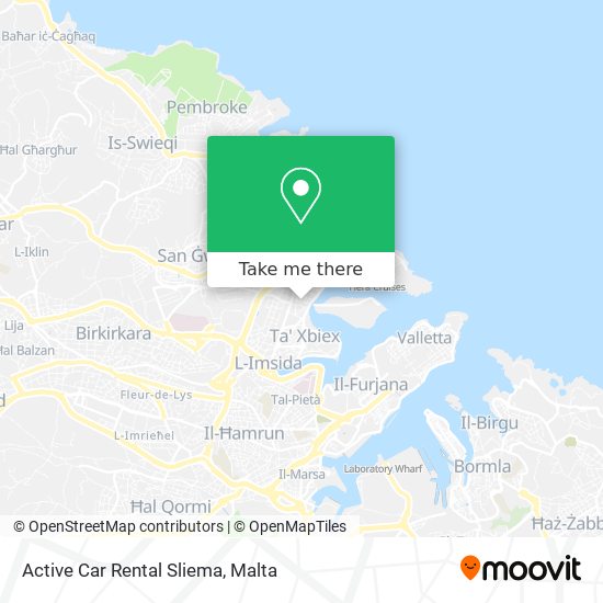 Active Car Rental Sliema map