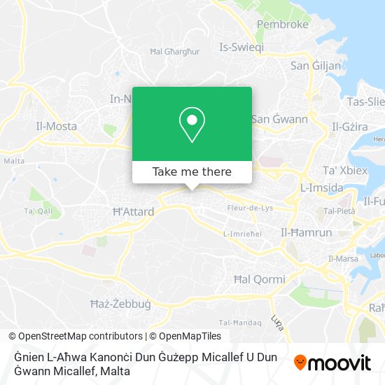 Ġnien L-Aħwa Kanonċi Dun Ġużepp Micallef U Dun Ġwann Micallef map