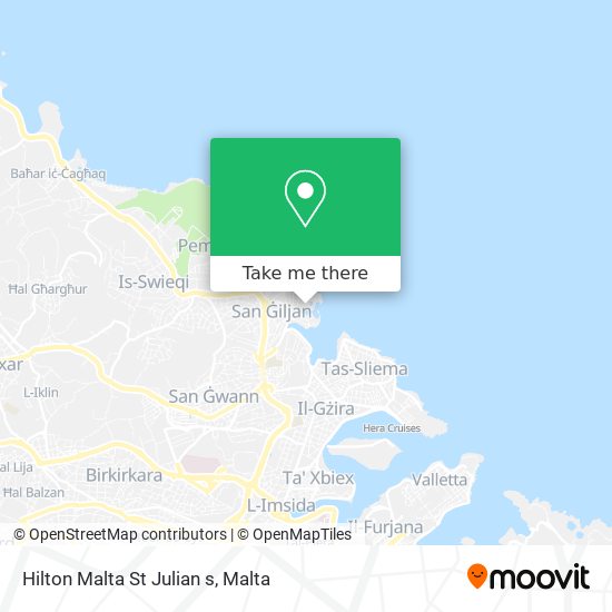Hilton Malta St Julian s map