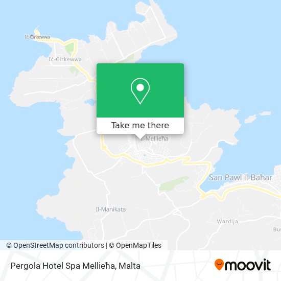 Pergola Hotel Spa Mellieħa map