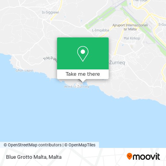 Blue Grotto Malta map