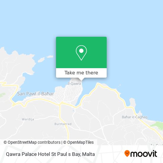 Qawra Palace Hotel St Paul s Bay map