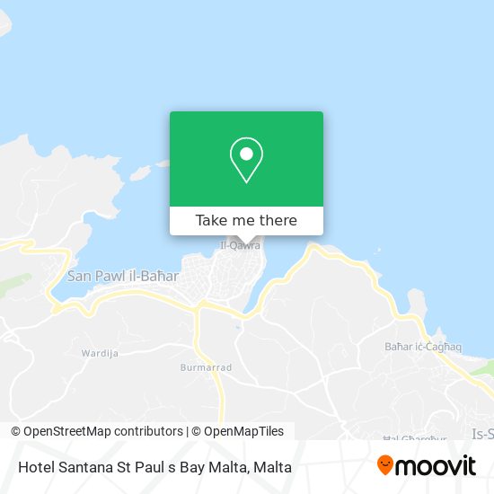 Hotel Santana St Paul s Bay Malta map