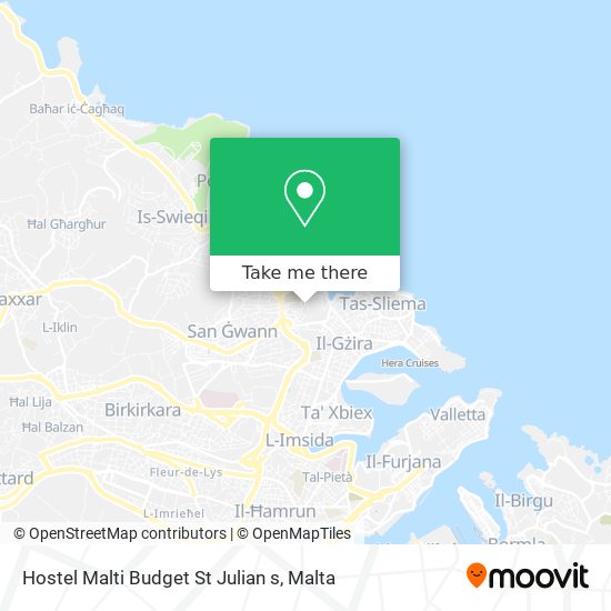 Hostel Malti Budget St Julian s map