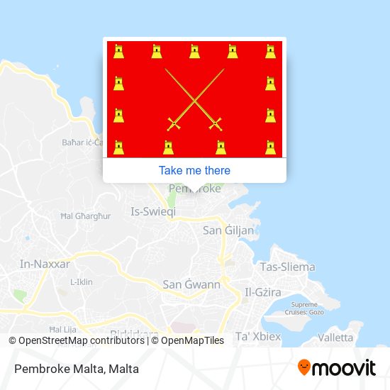 Pembroke Malta map