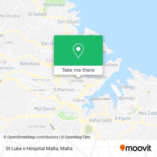 St Luke s Hospital Malta map