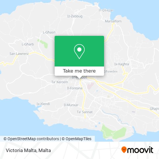 Victoria Malta map