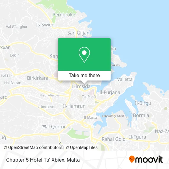 Chapter 5 Hotel Taʼ Xbiex map