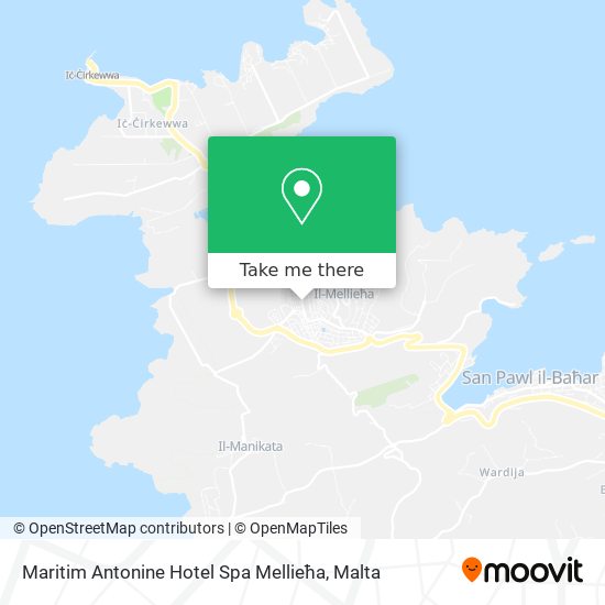 Maritim Antonine Hotel Spa Mellieħa map
