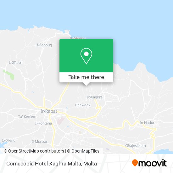 Cornucopia Hotel Xagħra Malta map