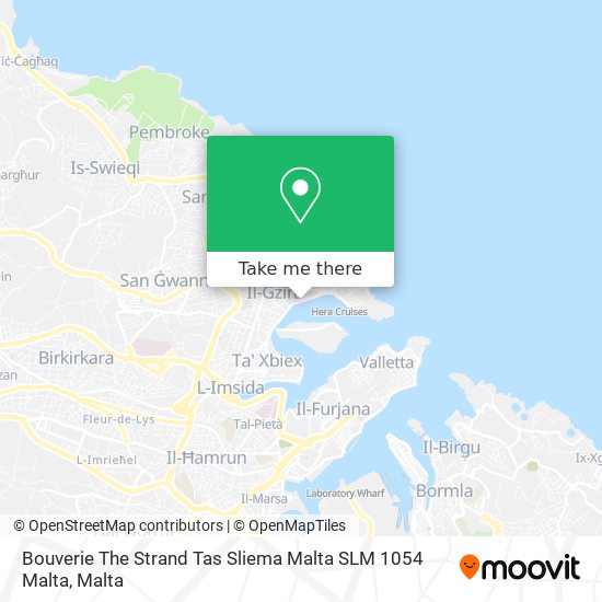 Bouverie The Strand Tas Sliema Malta SLM 1054 Malta map