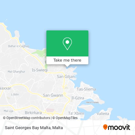 Saint Georges Bay Malta map