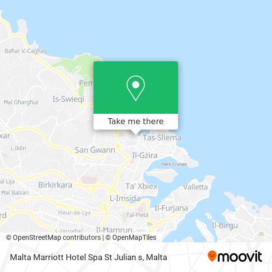 Malta Marriott Hotel Spa St Julian s map