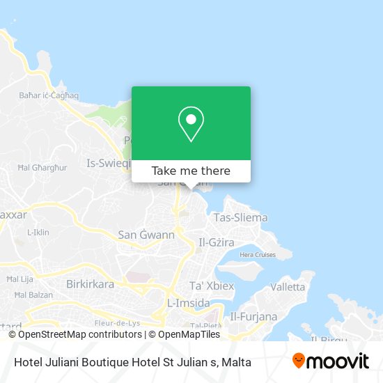 Hotel Juliani Boutique Hotel St Julian s map