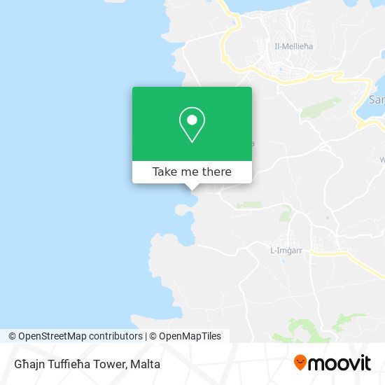 Għajn Tuffieħa Tower map