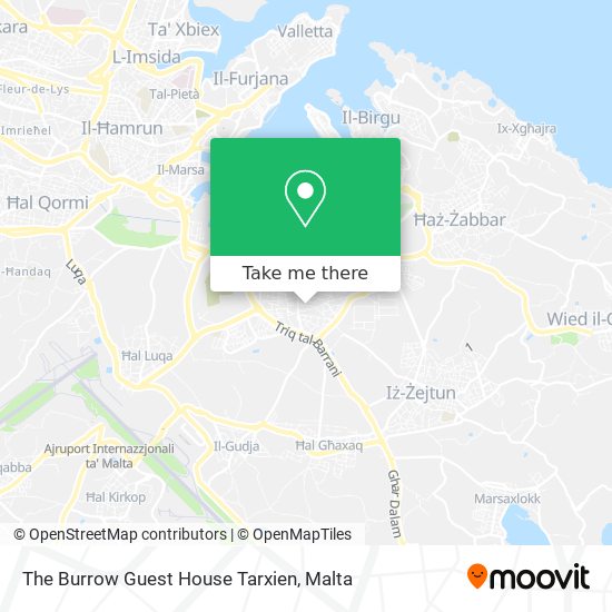 The Burrow Guest House Tarxien map