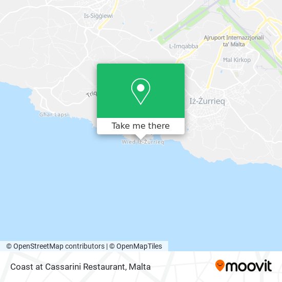 Coast at Cassarini Restaurant map