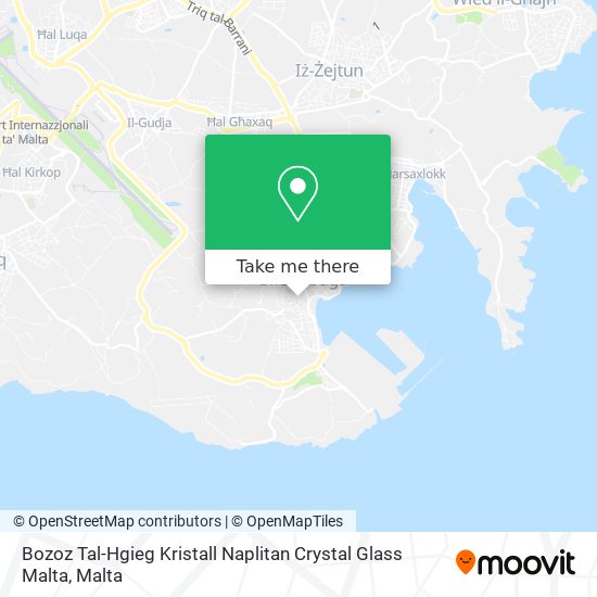 Bozoz Tal-Hgieg Kristall Naplitan Crystal Glass Malta map