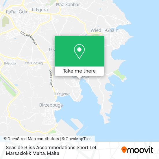 Seaside Bliss Accommodations Short Let Marsaxlokk Malta map