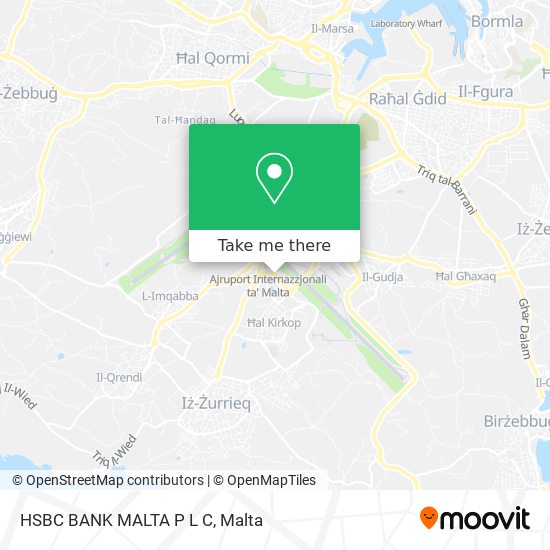 HSBC BANK MALTA P L C map