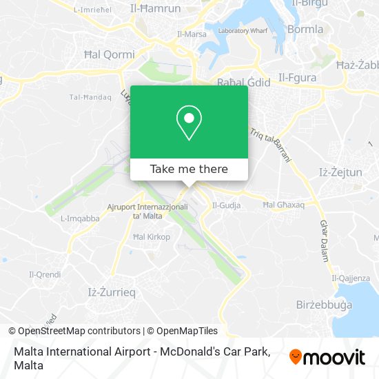 Malta International Airport - McDonald's Car Park map