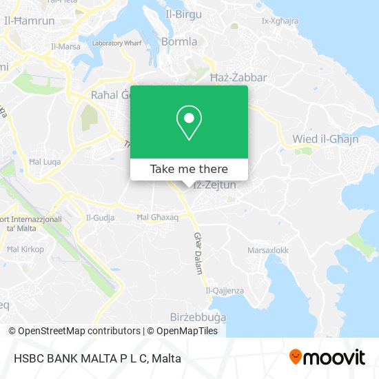 HSBC BANK MALTA P L C map