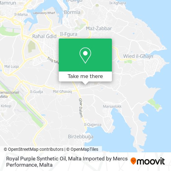Royal Purple Synthetic Oil, Malta Imported by Mercs Performance map