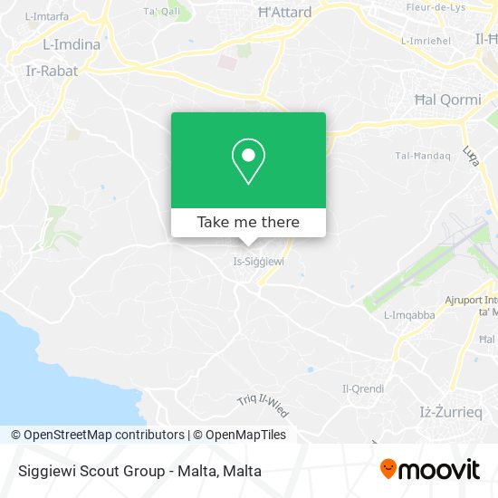 Siggiewi Scout Group - Malta map