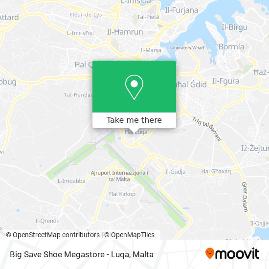 Big Save Shoe Megastore - Luqa map