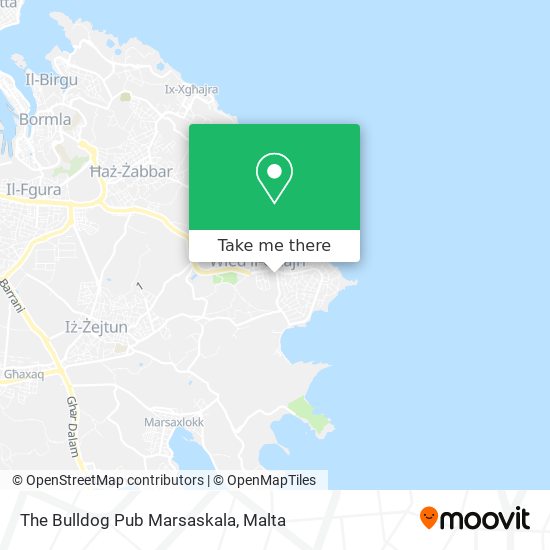 The Bulldog Pub Marsaskala map